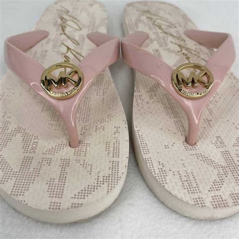 michael kors jet set ballet slippers|Michael Kors PVC Jet Set Logo Flip Flops, Ballet .